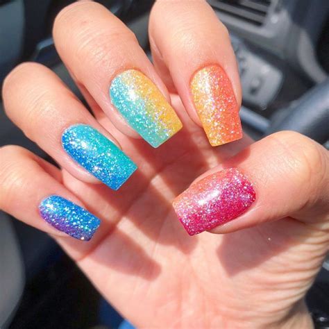 50 Cool Colorful Rainbow Nail Designs You Wont Miss Rainbow Nails