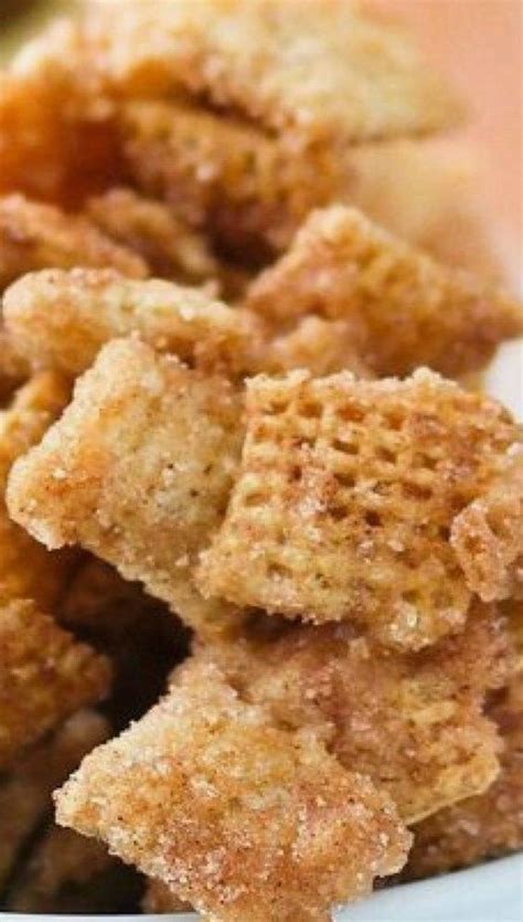 An easy 15 minute recipe made with just six ingredients; Cinnamon churro puppy chow | Chex mix recipes, Sweet ...