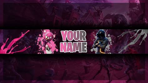 Free Fortnite Banner Template Youtube Channel Art Photoshop Cs6