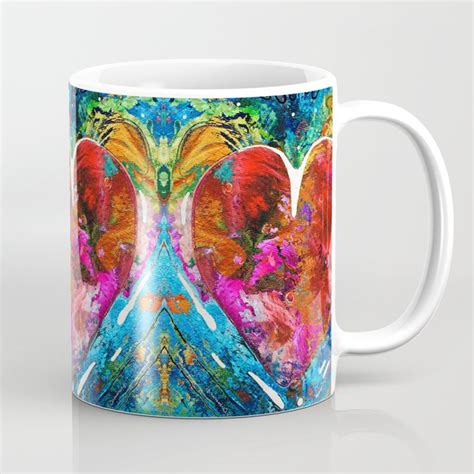 Colorful Heart Art Everlasting By Sharon Cummings Coffee Mug By