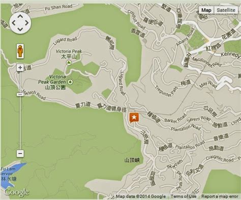 Victoria Peak Hong Kong Map