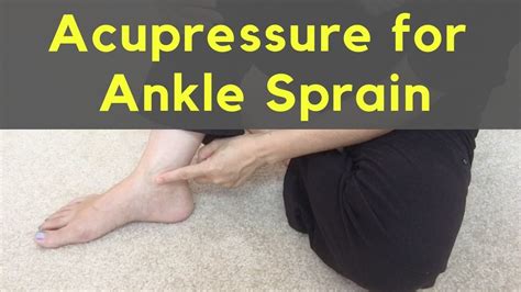 Im Going To Show Acupressure Points For Ankle Sprain And How An