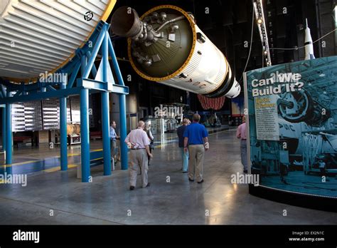 Visitors On A Guided Tour Of Davidson Center For Space Exploration At
