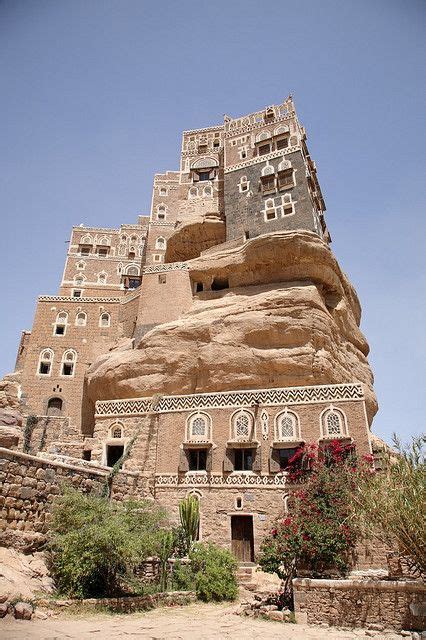 The Dar Al Hajar Rock Palace At Wadi Dhahr Near Sanaa Yemen
