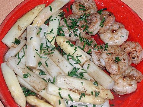 Warmer Spargelsalat Mit Garnelen Von Hobbykoechin Chefkoch