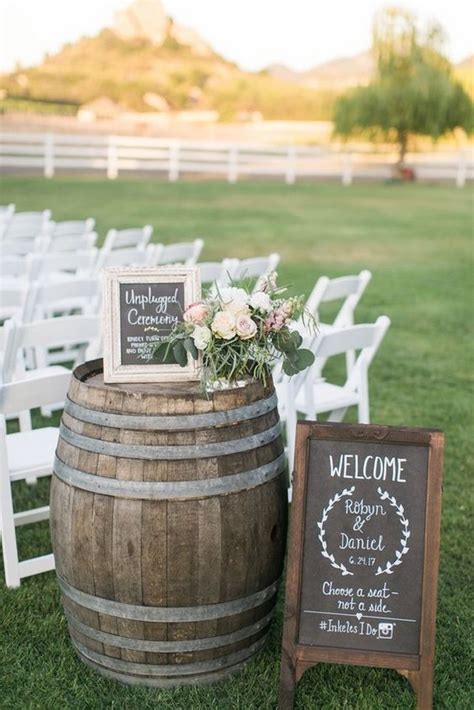 Country Rustic Outdoor Wedding Ceremony Decoration Ideas On A Budget