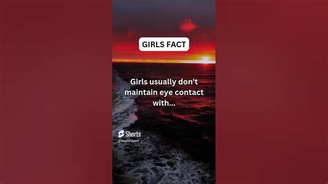 Girls Usually Dont Maintain Eye Contact Shorts Psychologyfacts Subscribe Youtube