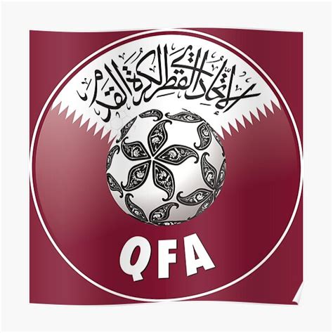 Qatar Football Logo Poster For Sale By Joco18 Redbubble