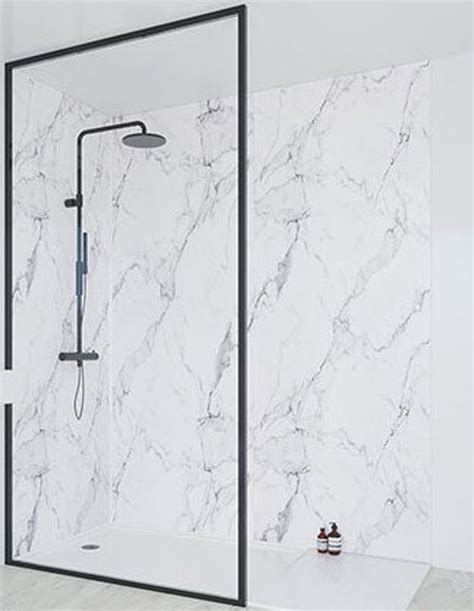 White Marble 1000mm X 24m Shower Wall Panels Wet Wall Panels Etsy