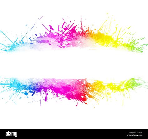 Rainbow Washed Watercolor Splatter Background Stock Photo Alamy