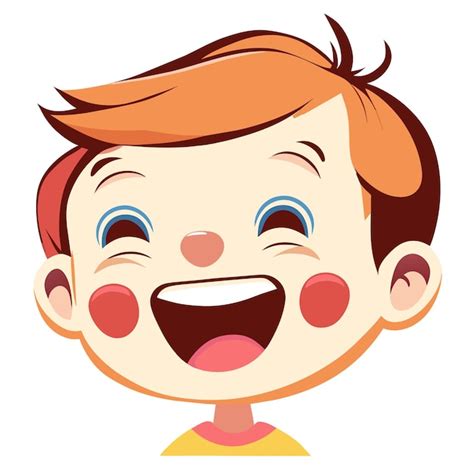 Premium Vector Cute Happy Smiling Child Hand Drawn Flat Stylish