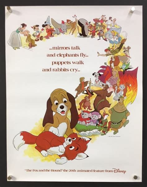 the fox and the hound 1981 original disney mini advance movie poster hollywood movie posters