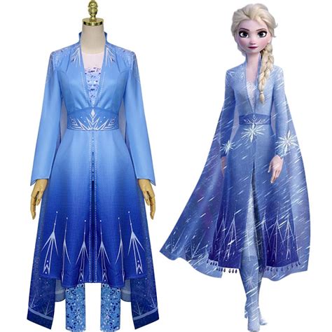 Enjoybeauty 💥 Frozen 2 Cos Suit Adult Elsa Ice Princess Dress Aisha