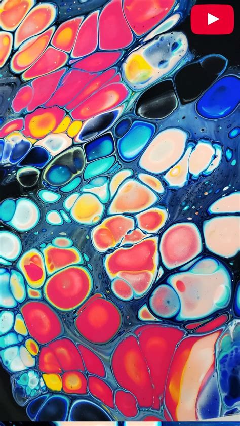 Beautiful Cells Acrylic Pouring Technique For Beginners Fluid