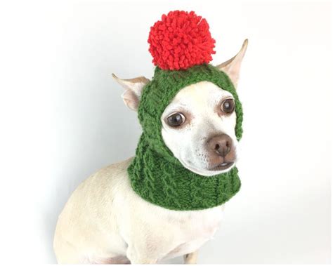Christmas Dog Elf Hat With Ear Holes Santa Elf Small Dog Etsy