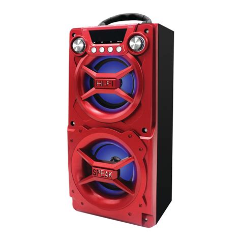 Sylvania Sp328r Sylvania Portable Bluetooth Speaker Red