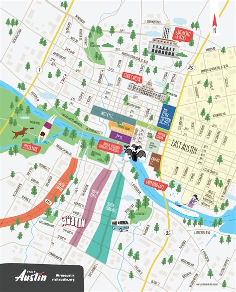 Austin Downtown Map Printable
