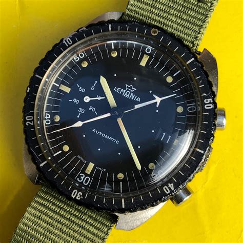 Fs Rare Lemania 5012 Saaf Issued Chronograph From 1980s Link Pic