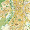 Stadtplan Halle Saale, Deutschland. Karte und Routenplaner von hot-maps.