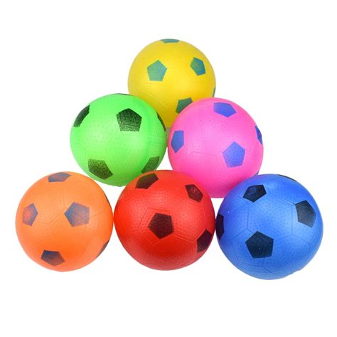 Hemoton 6 Pcs Soft Toy Balls Mini Inflatable Football Toys Multicolor