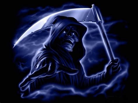 Blue Grim Reaper Wallpaper