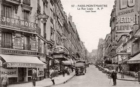 Historic Photos Of The Ancient Road Rue Lepic Paris From The Early