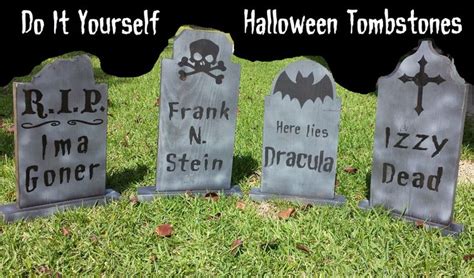 Diy Graveyard Tombstones Halloween Headstone Scary Halloween