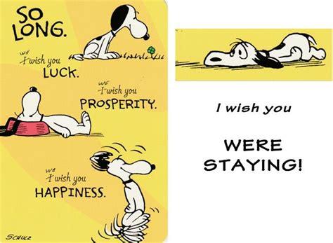 Snoopy Goodbye Card Ok Go Then Pinterest Snoopy Cards And