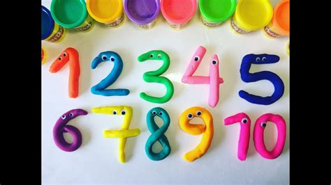 Diy Playing With Play Doh Numbers Youtube