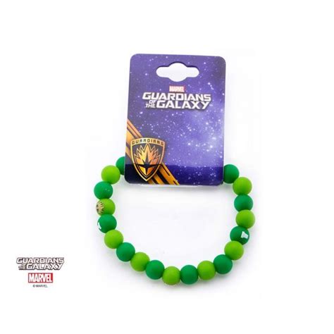 Marvel Guardian Of The Galaxy Groot Silicone Beads Bracelet In 2023