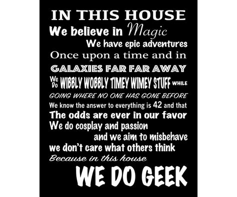 In This House We Do Geek Instant Download Printable File Etsy