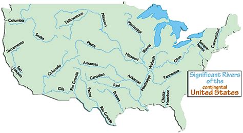 United States Map With Rivers And Labeled Creatop Me At With Images