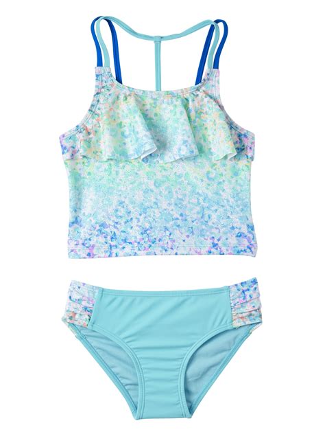 Limited Too Toddler Girl Tie Dye Foil Tankini Swimsuit 2t 4t