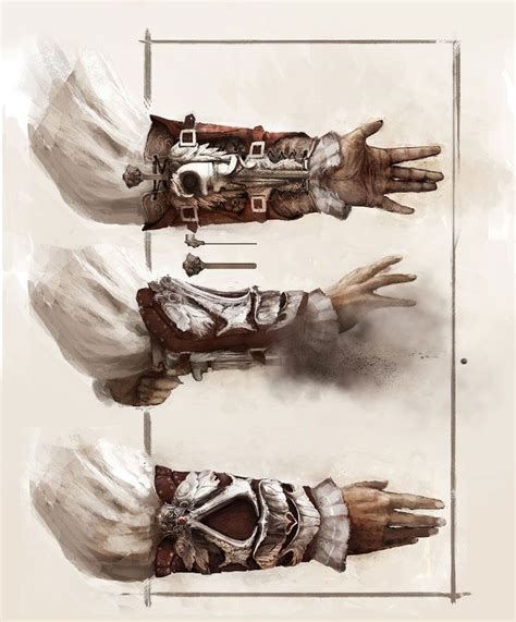 Assassins Creed Ii Hidden Gun And Hidden Blade Concept Art Designs