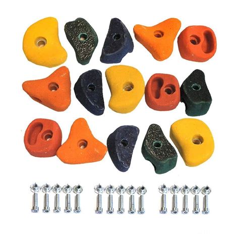 Petits et grands trouveront leur bonheur. Prises d'escalade modèle "petit assortiment" de 15 pièces ...