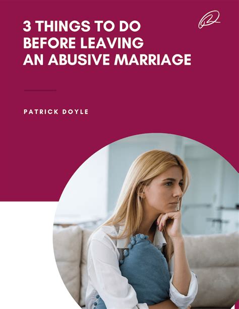 Free Cheat Sheet 3 Things To Do Before Leaving An Abusive Marriage