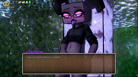 Hornycraft Andparody Hentai Game Pornplay And Epand9 Minecraft Enderman Outdoor Masturbating In The