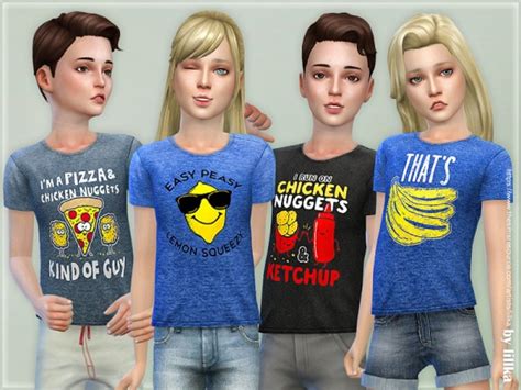 The Sims Resource T Shirt Collection For Children 01 By Lillka • Sims