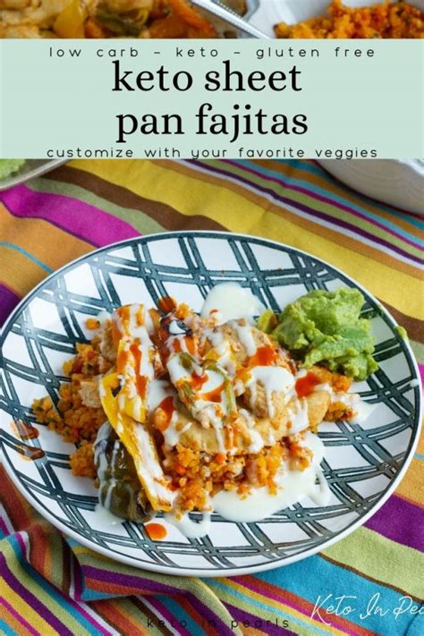 Keto Sheet Pan Chicken Fajitas Keto In Pearls Mexican Food