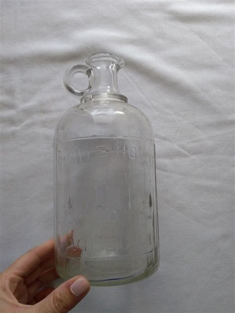 Vintage Antique White House Vinegar Clear Glass Jug Bottle Etsy