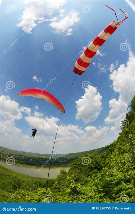 Paragliding Sport In The Sky Stock Image Image Of Nature Adrenalin