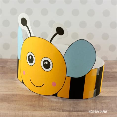Bee Headband Diy Spring Insect Paper Hat For Kids Non Toy Ts