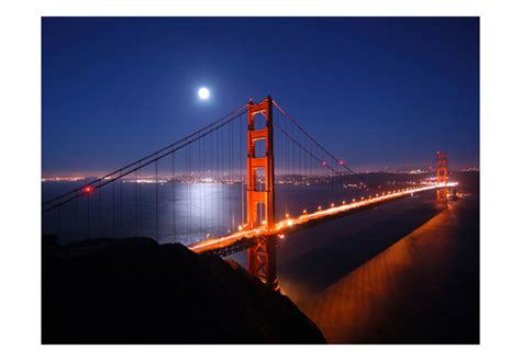 Fototapete Golden Gate Bridge Bei Nacht San Francisco Stadt