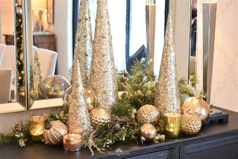 Silver And Gold Glam Christmas Centerpiece Home With Holliday