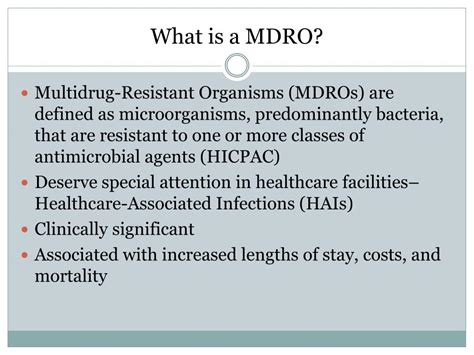 Ppt Multi Drug Resistant Organisms Mdros In Michigan Powerpoint