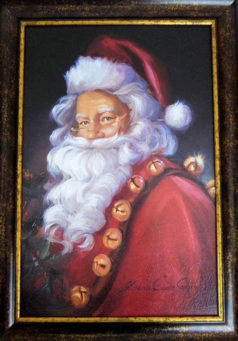Christmas Framed Santa Claus Portrait 15x21 Susan Comish St Nick