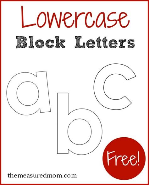 Lowercase Block Letters The Measured Mom