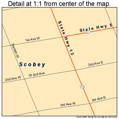 Scobey Montana Street Map 3066925