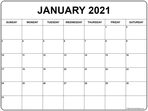 Free printable january 2021 calendar. January 2021 calendar | free printable monthly calendars