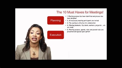 High Performance Teams Part 14 Ten Must Haves For Effective Meetings Youtube